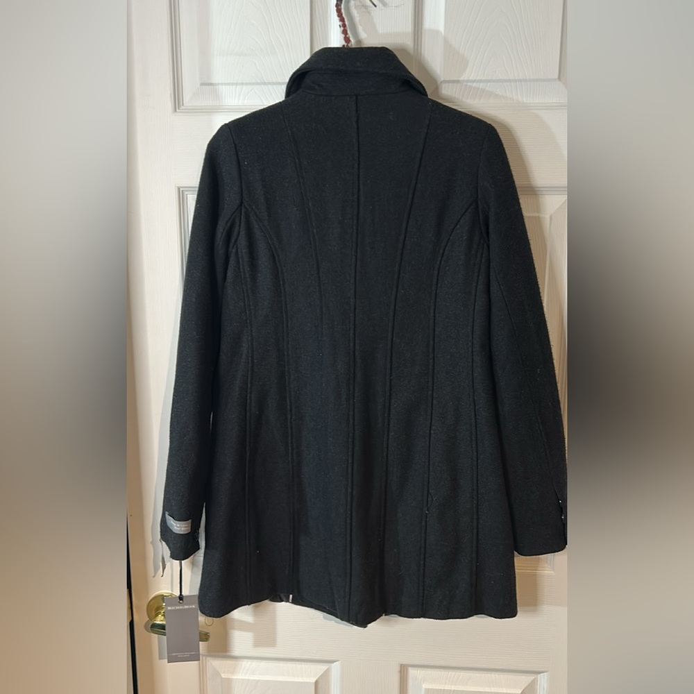 Women's Black Double-Breasted Coat NWT Xsmall - Picture 2 of 11